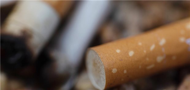 Zigarette in Nahaufnahme