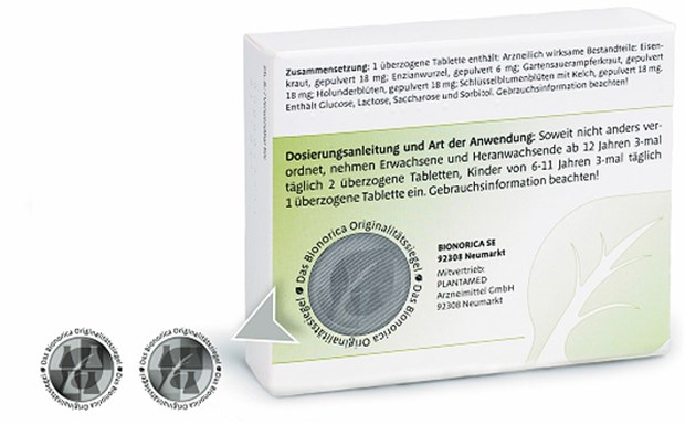 Phytohersteller setzt auf Fälschungssicherheit Fälschungssicher und Garant fürs Original - das Originalitätssiegel.
