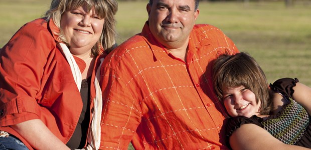 Das dicke Problem Familie im Glück: Rot und dick.