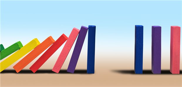 Fehlt ein Dominostein, stoppt die laufende Reaktion – so lassen sich lysosomale Speichererkrankungen auch erklären.