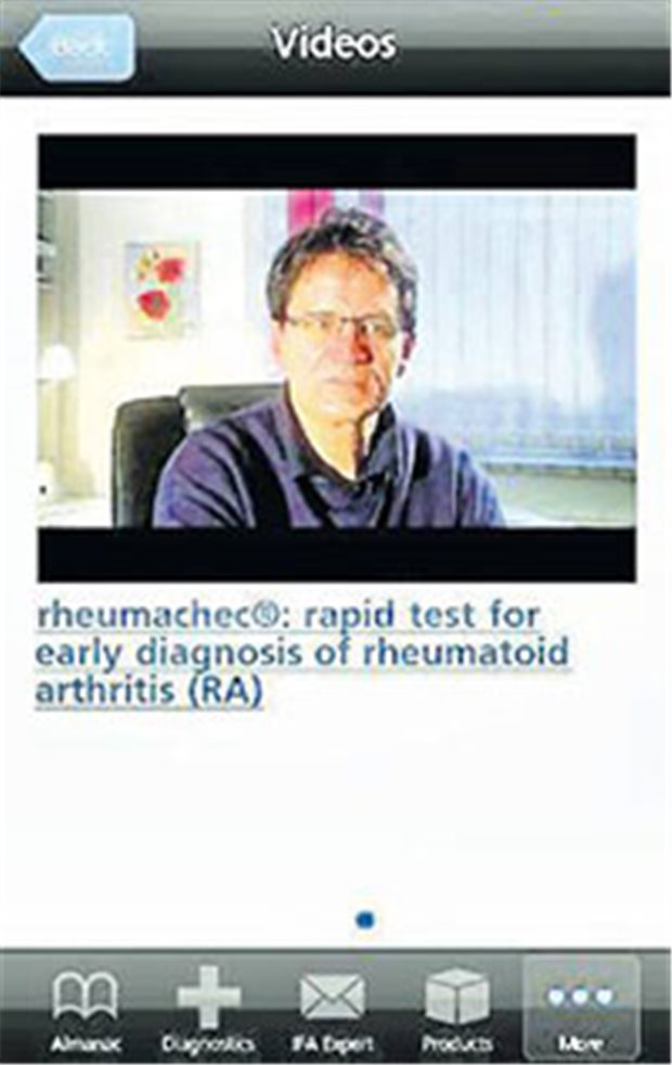 Ein "autoimmunes" Lexikon Filme zeigen, wie zum Beispiel Schnelltests funktionieren.