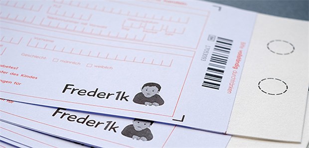 Projektstart zur Prävention von Typ-1-Diabetes bei Kindern Filterpapierkarten für die Früherkennungsuntersuchung.