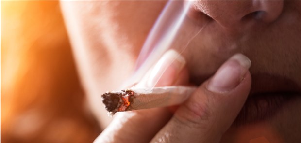 Cannabis in Schwangerschaft schadet Kindergehirn Frau raucht einen Joint: In der Schwangerschaft kann die Droge negativ auf das kindliche Gehirn wirken.