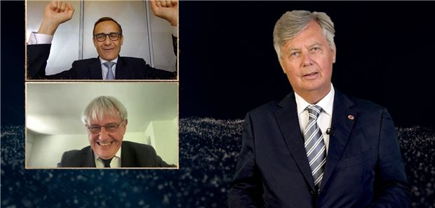 Felix Burda Award: Digital und doch emotional Freude bei den Preisträgern in der Kategorie Medizin und Wissenschaft: Dr. Brian Hashemi (Bild oben), Professor Christoph Beglinger. Die Laudatio hielt Gastroenterologe und Stiftungsvorstand Dr. Berndt Birkner.