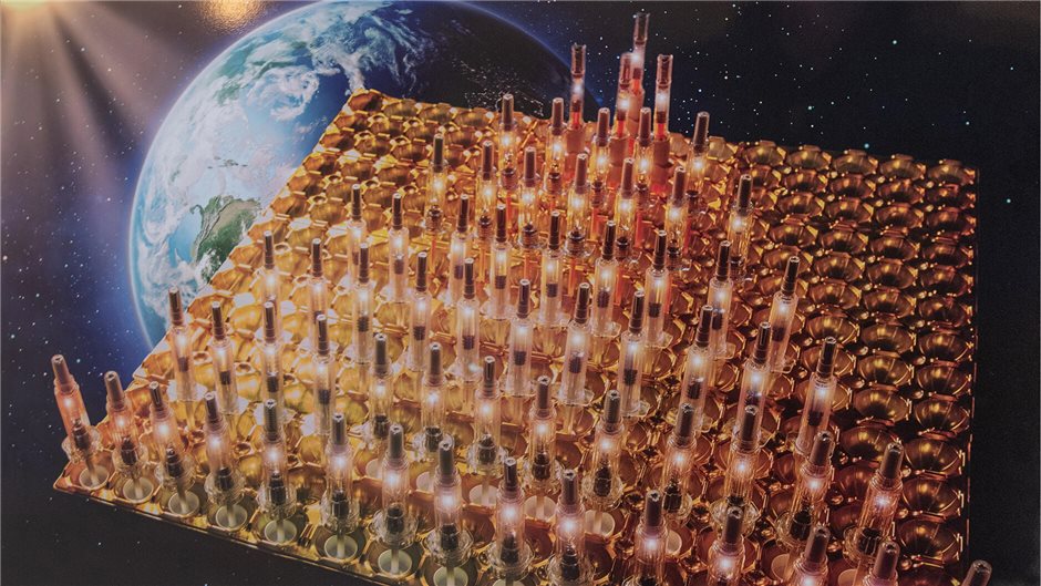 Für „Die Goldenen 8“ hat Recker Spritzen in eine Pralinen-Verpackung drapiert. D...