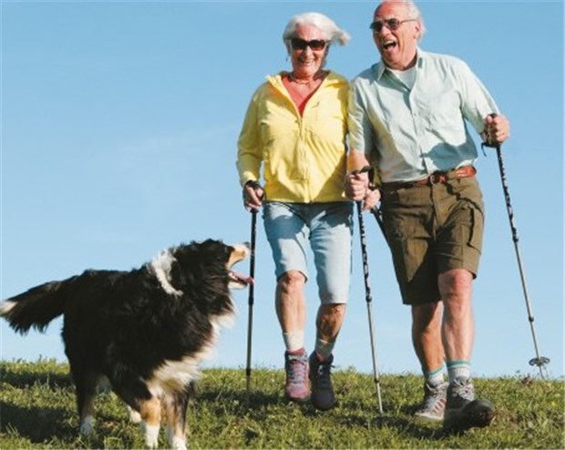 Aktionstag bei Leichtathletik-WM: Diabetiker profitieren von Schrittzählern Gänge mit dem Hund sind ein guter Einstieg.
