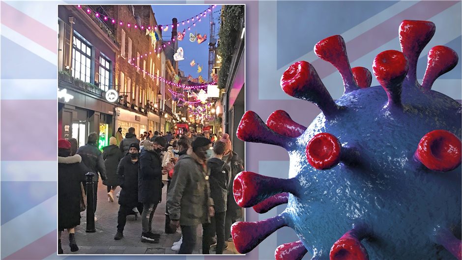 Gedränge im Einkaufsviertel Westend am 20.12.21