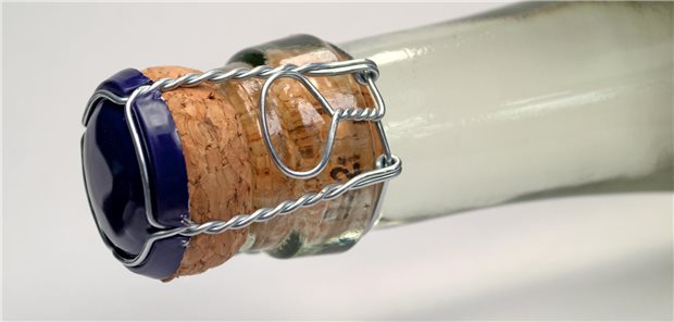 Sektflasche mit Korken