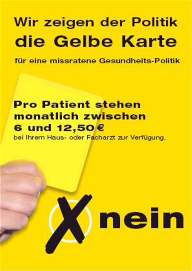 Ärzte im Norden formieren sich zum Protest Gelbe Karte für Politiker - Ärzte gehen in die Offensive.