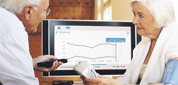 COPD-Patienten testen Möglichkeiten der Telemedizin Gesundheitsinformationen können Patienten beim Projekt Motiva mittels einer Set-Top-Box auf ihrem Fernseher abrufen.