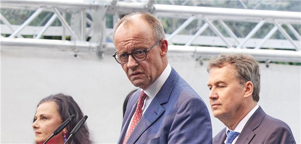 Kanzler Merz verspricht rasche Reformen des Sozialstaats Gibt auf dem Sommerfest des Unions-Mittelstands ein großes Versprechen: Bundeskanzler Friedrich Merz (CDU).