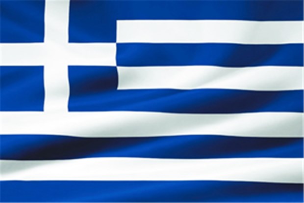 Die Versorgung krankt noch immer Griechische Fahne.