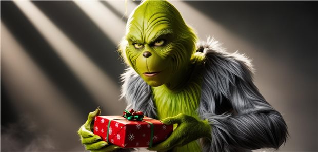 Die Duftmarke: Rabattschlacht mit Grinch Grinch stiehlt ein Geschenk.