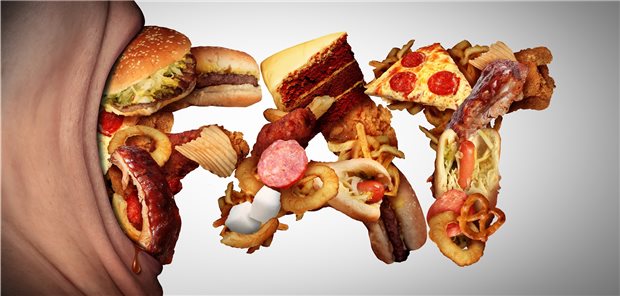 Häufige Essstörung von Menschen mit Typ-2-Diabetes: Mit „Binge Eating“ ist übermäßiges, ja exzessives Essen gemeint.