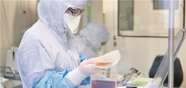 DKFZ: Wir könnten CAR-T viel billiger machen Herstellung von CAR-T-Zellen im Reinraum des Fraunhofer-Instituts für Zelltherapie und Immunologie in Leipzig.