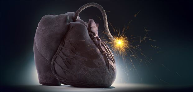 Herz in großer Gefahr: Die Prognose bei Herzinsuffizienz vom HFpEF-Typ ist ebenso ungünstig wie jene beim HFrEF-Typ.

