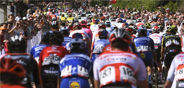 Radfahrer bei einem Rennen