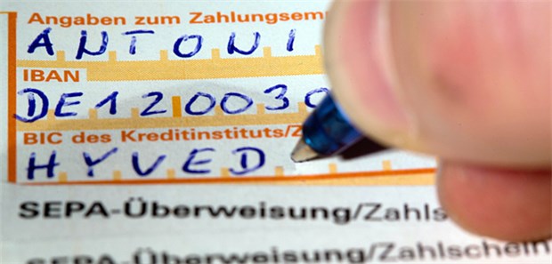 IBAN und BIC: Alles richtig ausgefüllt.