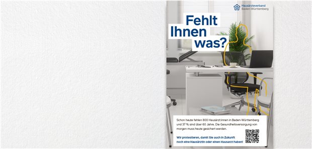 Hausärzteverband im Südwesten ruft zu Protest und Fortbildung auf „Ich bin dann mal weg“: Der Hausärzteverband Baden-Württemberg appelliert mit diesem Protestposter bei Patienten um Verständnis für die geplante Schließung der Praxen am Mittwoch.