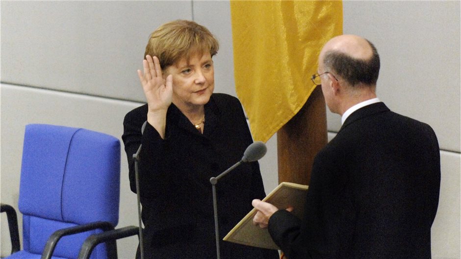 "Ich nehme die Wahl an": Am 22. November 2005 wurde Angela Merkel als erste deut...