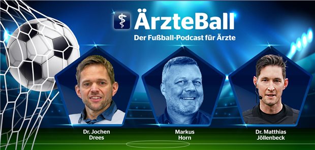 Fußball-Bundesliga: Video-Schiedsrichter im extremen Spannungsfeld Im „ÄrzteBall“ mit Podcaster Markus Horn beschreiben VAR-Chef Dr. Jochen Drees und Bundesliga-Schiedsrichter Dr. Matthias Jöllenbeck die Arbeit der Video-Schiedsrichter.