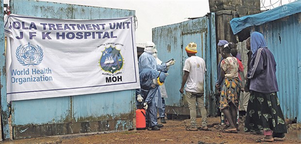 Ebola hat alle wach gerüttelt Improvisation pur: Das John F. Kennedy (JFK) Ebola-Behandlungszentrum in Monrovia im September 2014.