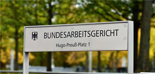 Schild des Bundesarbeitsgerichts