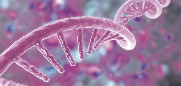 Illustration eines molekularen Modells von Messenger RNA.