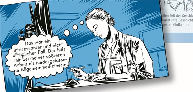 Die Arbeit im Westküstenklinikum als Comic nachgezeichnet In den ersten Geschichten geht es um Reanimation, den Ausschluss eines Schlaganfalls, aber auch um das Thema Bewerber