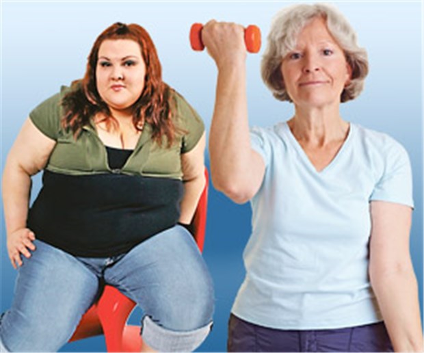 Fettleibigkeit wird jünger In der Gesundheit toppt Alt oft Jung.
