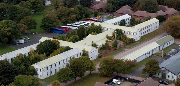 In dieser Asylunterkunft in Manston/Kent war der an Diphtherie erkrankte Mann einige Tage untergebracht.
