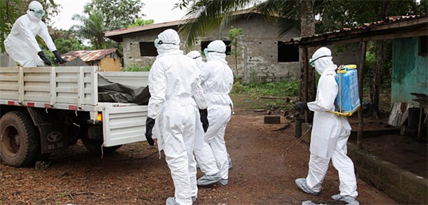 Keine Besserung in Sicht Infektion eines Hauses, in dem ein liberianischer Patient an Ebola verstorben ist.