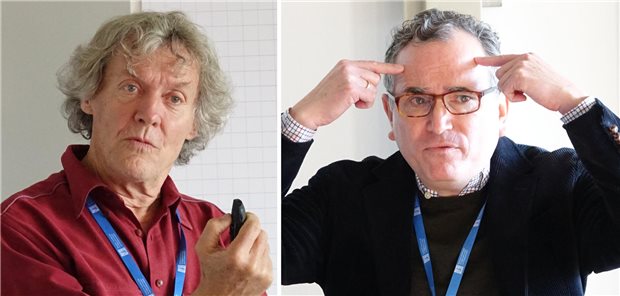 Der ewige Kampf zwischen Humaninsulinen und Insulinanaloga Dr. Günther Egidi (links) und Dr. Bernardo Mertes (rechts)