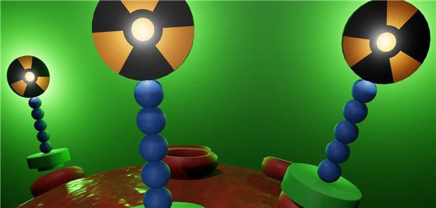 Innovative Radiopharmaka koppeln radioaktive Substanzen gezielt an spezifische Oberflächenmoleküle einer Krebszelle.