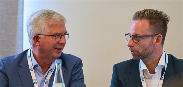 Medizinischer Fortschritt: „Zwei von drei Krebspatientinnen leben heute länger als fünf Jahre nach d Internist und früherer FDP-Abgeordneter Professor Andrew Ullmann (l.) und BeOne-CEO Stefan Barbour.