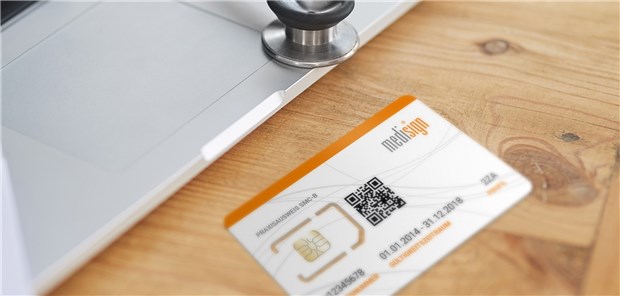 Praxisausweise dürfen wieder ausgegeben werden Ist ab der KW 5/2020 wieder bestellbar: SMC-B-Karte für die TI (hier vom Anbieter medisign).