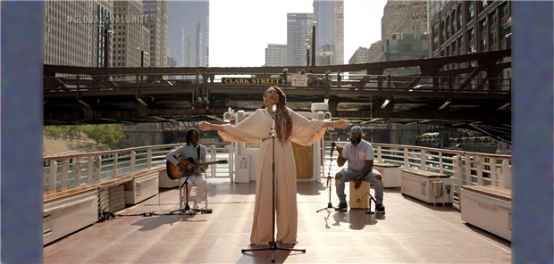 Spendenmarathon erbringt weitere Milliarden gegen Corona Jennifer Hudson bei dem Konzert von Global Goal „Unite For Our Future - Summit“ (Standbild).