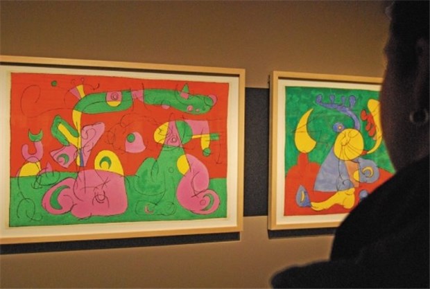 "Bilder reifen in meinem Kopf" Joan Miró hat häufig mit surrealistischen Dichtern zusammengearbeitet: Hier eine Illustration zu einem Text von René Crevel.