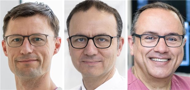 Medizinische Fakultät der Uni Halle besetzt drei neue Professuren Jonas Rosendahl, Ulrich Ronellenfitsch und Arash Arya (von links) sind neue Professoren in Halle.