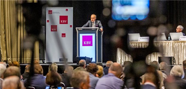 KBV-Vize Hofmeister hat bei der KBV-VV Leistung, Engagement und Flexibilität des ambulanten Gesundheitswesens betont.