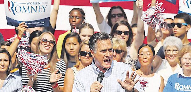 Ein Kandidat, viele Fettnäppchen Kämpft unermüdlich um Wählerstimmen: Mitt Romney.