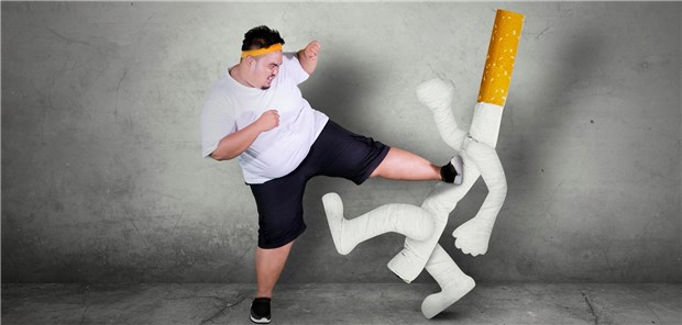 Kampf gegen Gewichtszunahme und gegen Zigaretten verbessert den Nutzen der Prävention.