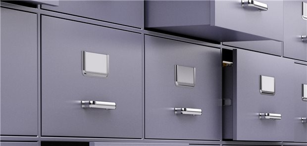 Ein Registerschrank