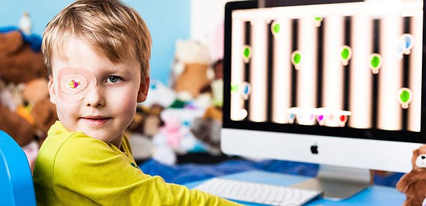 Barmer bezahlt internetbasierte Behandlung Kinder mit Amblyopie sollen spielerisch ihre Augen trainieren, damit das geschwächte Auge im Erwachsenenalter eine ausreichende Sehkraft hat.