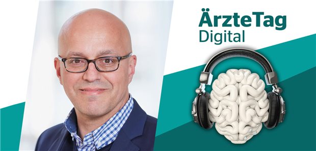 Klaus Rupp, Leiter Versorgungsmanagement bei der Techniker Krankenkasse, stellt im „ÄrzteTag“ das Gemeinschaftsprojekt von sieben großen Krankenkassen zur E-Verordnung von Hilfsmitteln vor.