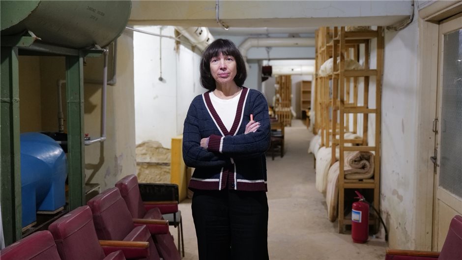 Klinik-Chefin Alla Malaytska im Luftschutzbunker des Klinikums.