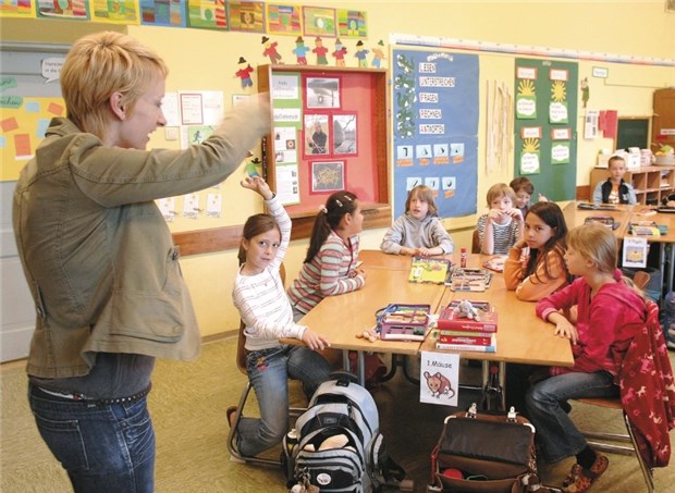 Konzentriert bei der Sache: Grundschulunterricht in einer Schule in München.