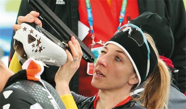 Mit Asthma noch einmal aufs Siegerpodest? Kufen in Ordnung? Anni Friesinger-Postma geht in Vancouver über 1000 und 1500 Meter an den Start © dpa