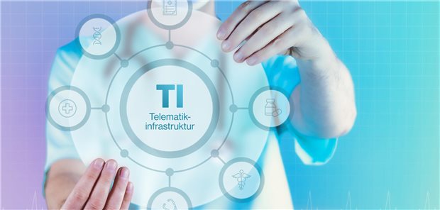 Virtuelles Feld mit der Aufschrift "TI / Telematikinfrastruktur"