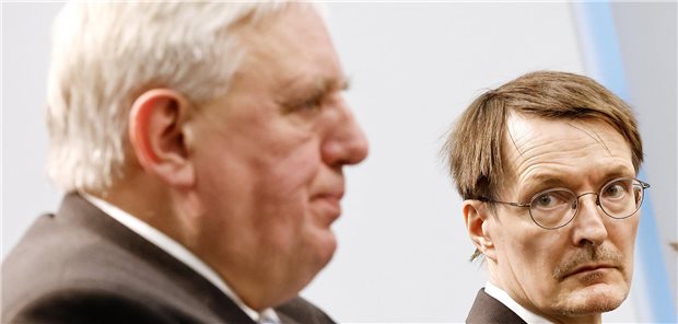 Landesgesundheitsminister Karl-Josef Laumann und Bundesgesundheitsminister Karl Lauterbach